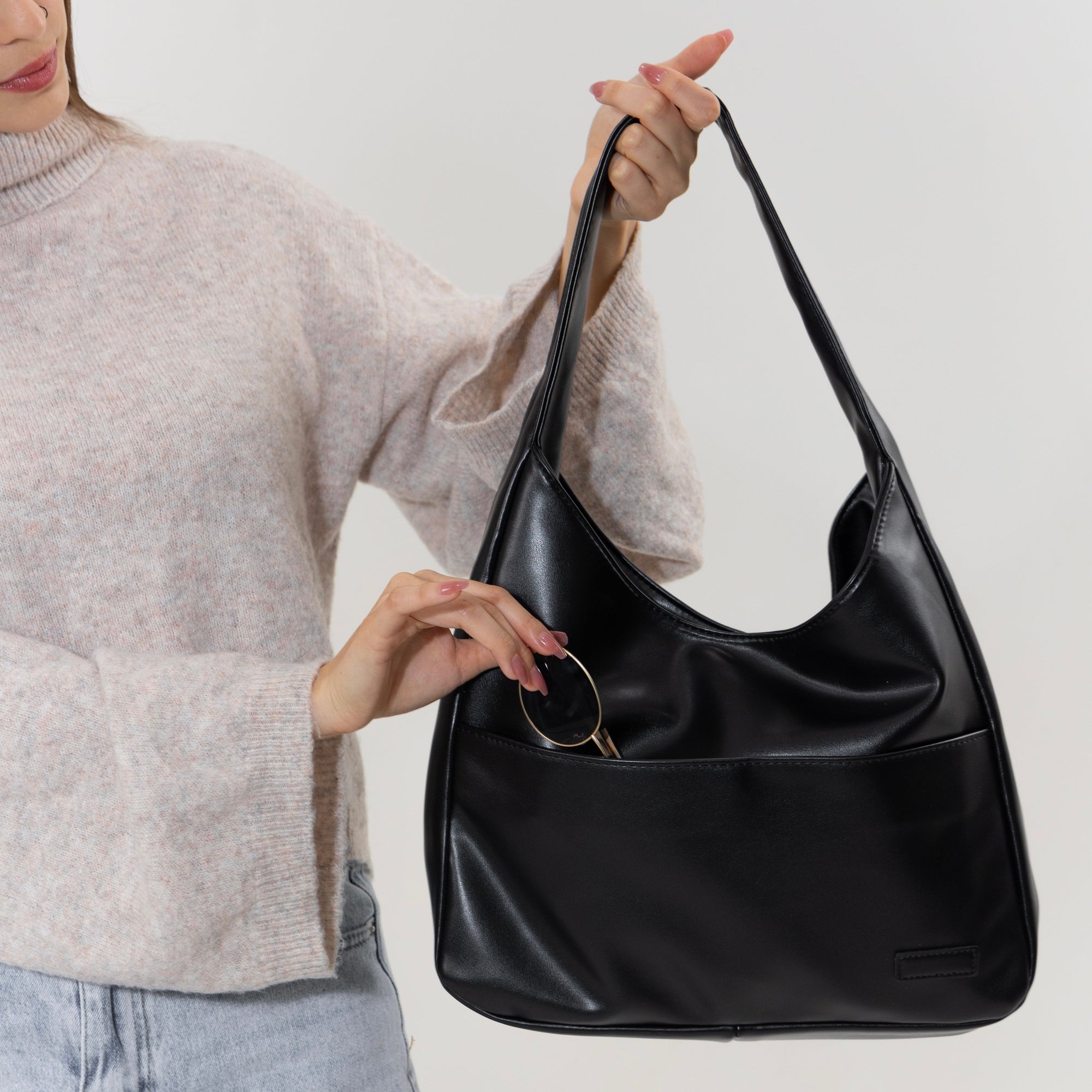 Dames Handtas Praktisch Faux Leer Met Ruim Hoofcompartiment 1