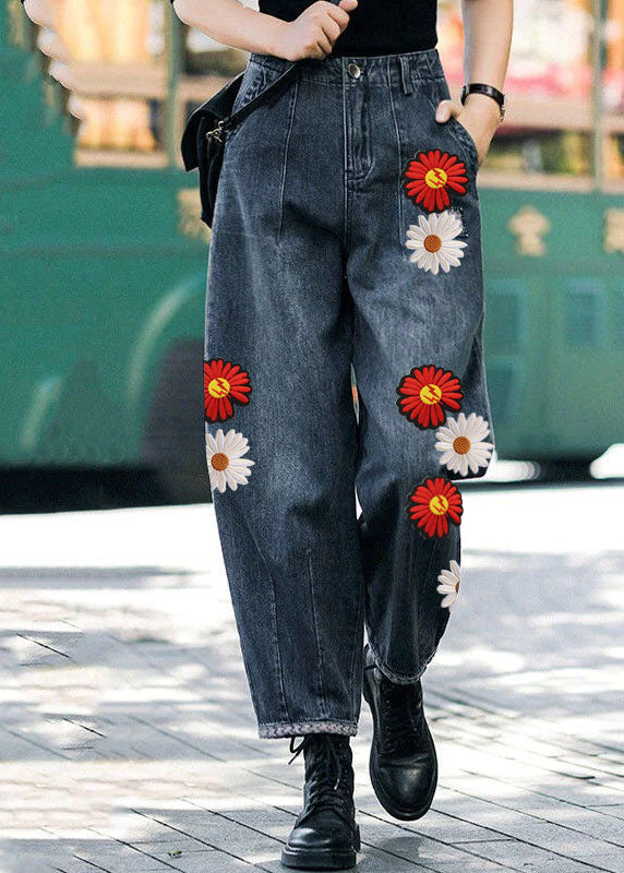 Dames Harembroek Hoge Taille met Zakjes Casual Katoenmix 5