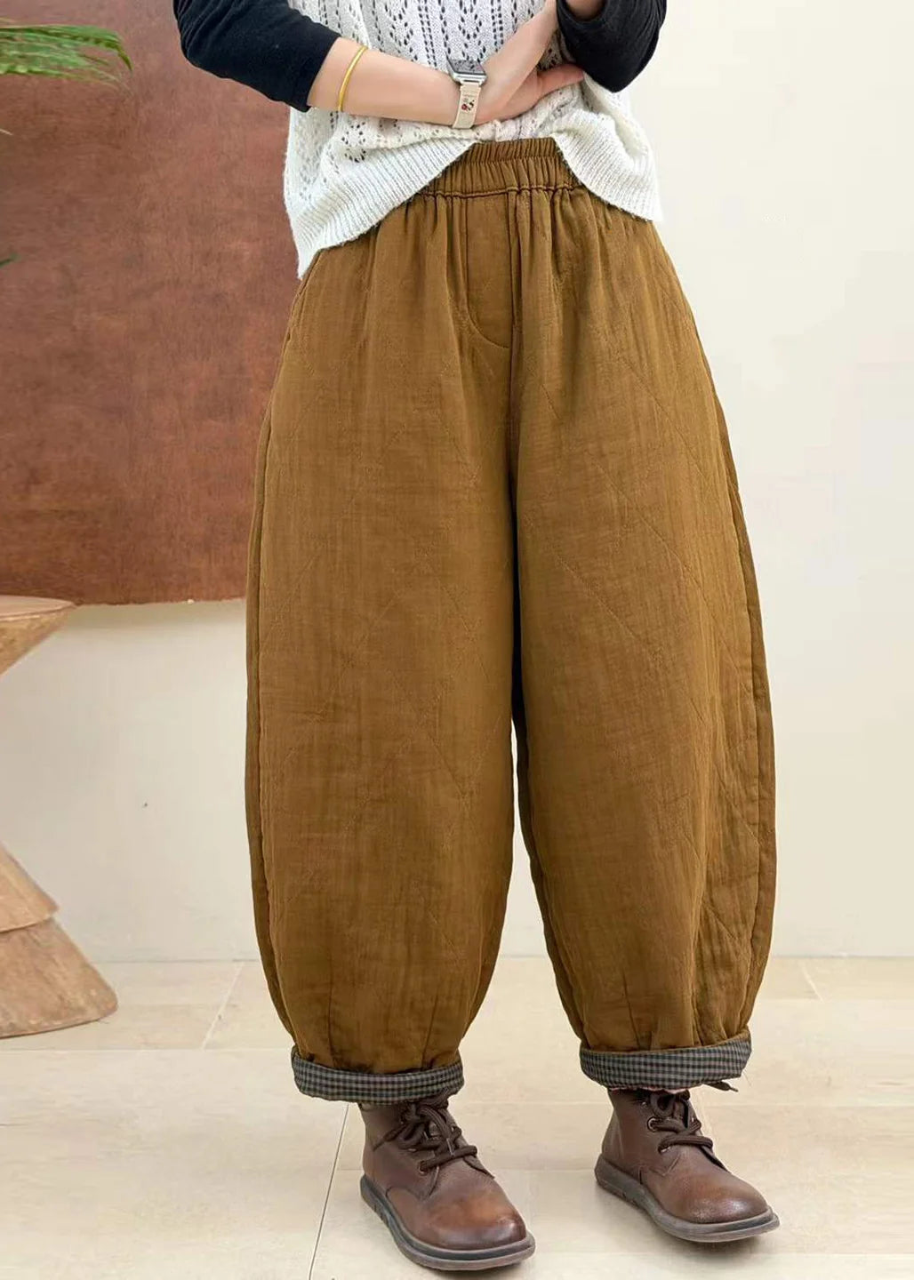 Dames Harembroek Losvallend Comfortabel Herfststijl 4