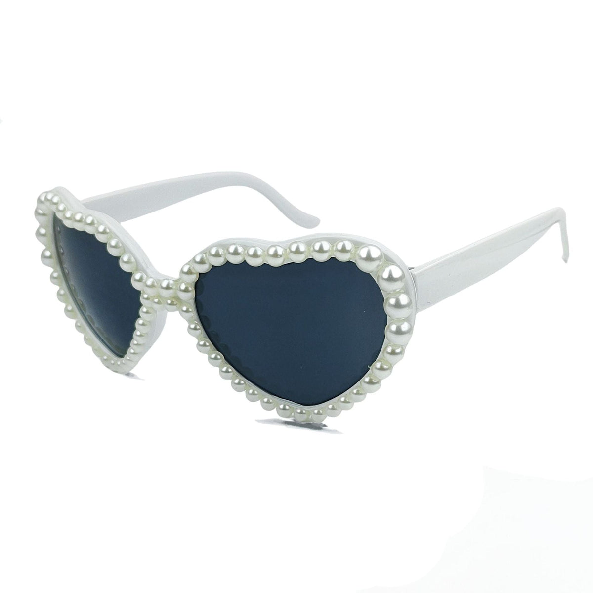 Dames Hartvormige Zonnebril met Glittersteentjes 2