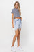Dames High Rise Midi Shorts Licht Denim 3