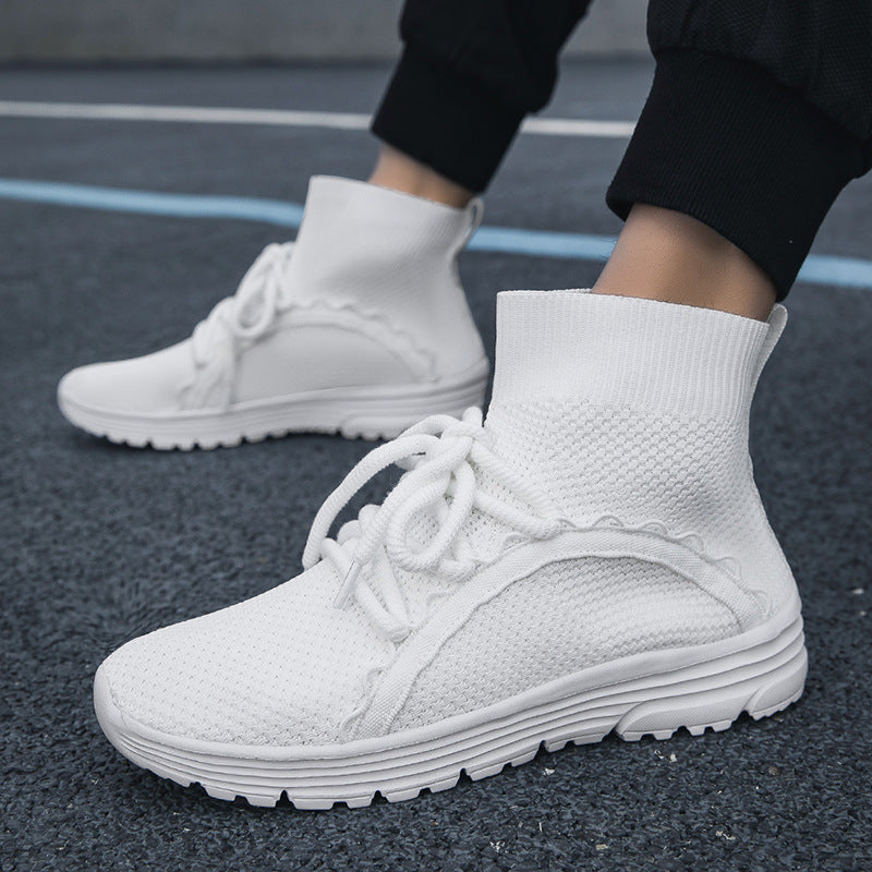 Dames Hoge Sneakers Ademend Met Innovatief Vetersysteem 1