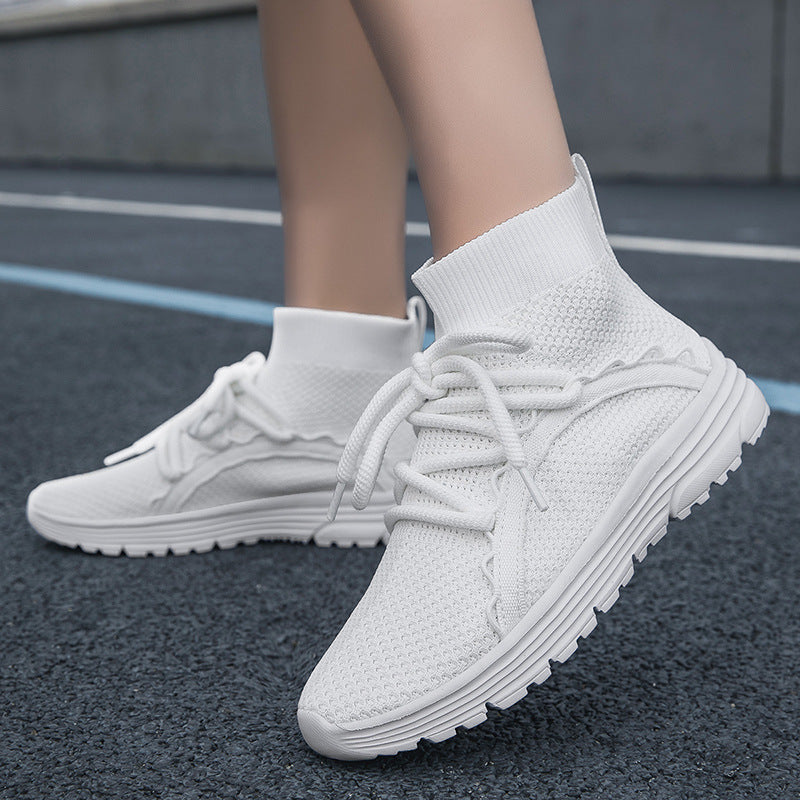 Dames Hoge Sneakers Ademend Met Innovatief Vetersysteem 4