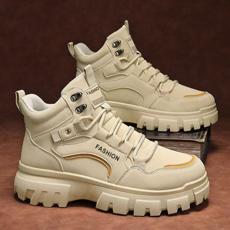 Dames Hoge Sneakers Met Antislipprofiel, Trendy Casual Schoenen 1