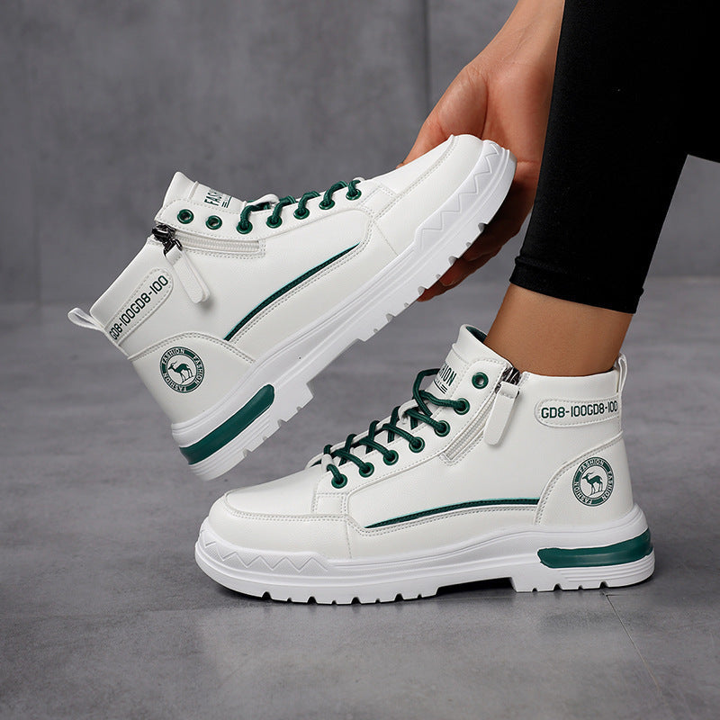 Dames Hoge Sneakers Met Vetersluiting Trendy Stijl 0