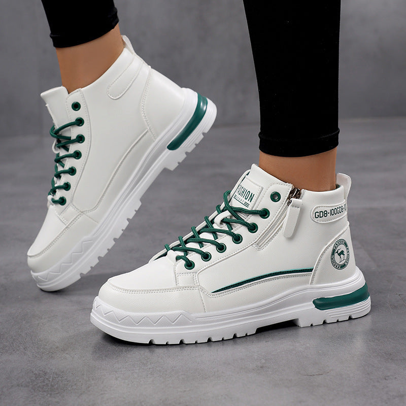 Dames Hoge Sneakers Met Vetersluiting Trendy Stijl 3