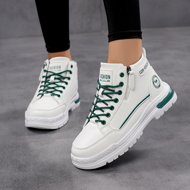 Dames Hoge Sneakers Met Vetersluiting Trendy Stijl 4