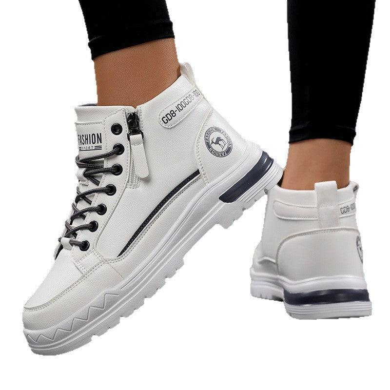 Dames Hoge Sneakers Met Vetersluiting Trendy Stijl 5