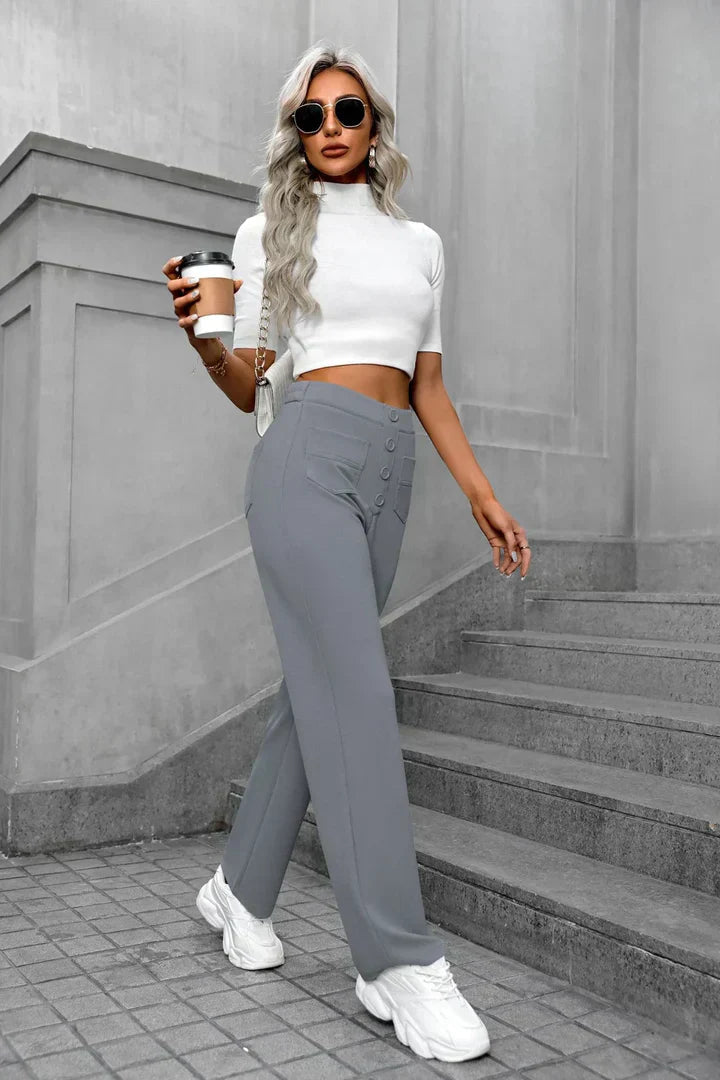 Dames Hoge Taille Broek Comfortabel en Stijlvol 2
