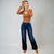 Dames Hoge Taille Comfort Luxe Wijde Jeans 4