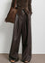 Dames Hoge Taille Faux Leren Broek met Zakjes 1