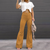 Dames Hoge Taille Flared Broek Eco Corduroy 3