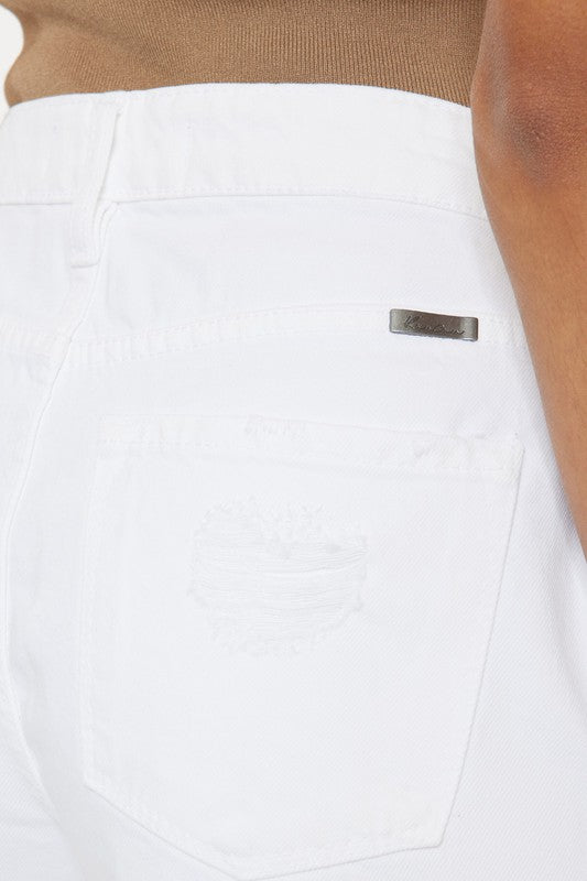 Dames Hoge Taille Frayed Hem Shorts 3