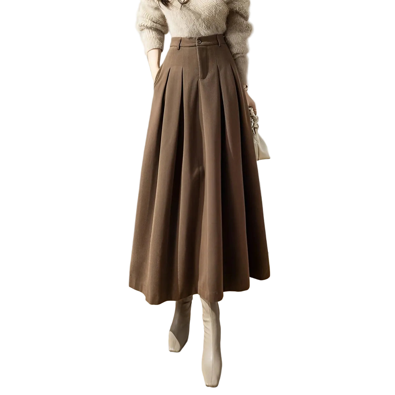 Dames Hoge Taille Geplooide Rok 0