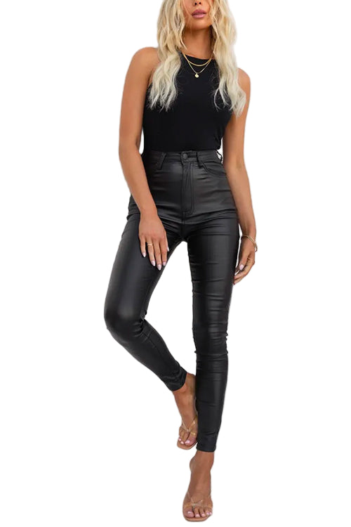 Dames Hoge Taille Slim Fit Broek 0