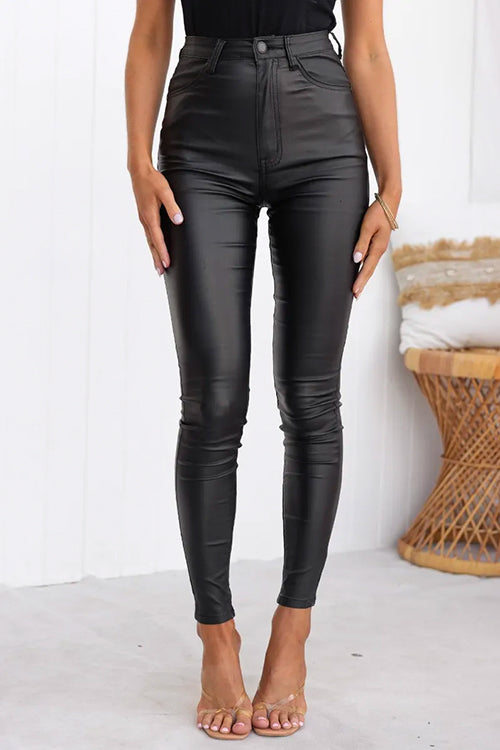 Dames Hoge Taille Slim Fit Broek 1