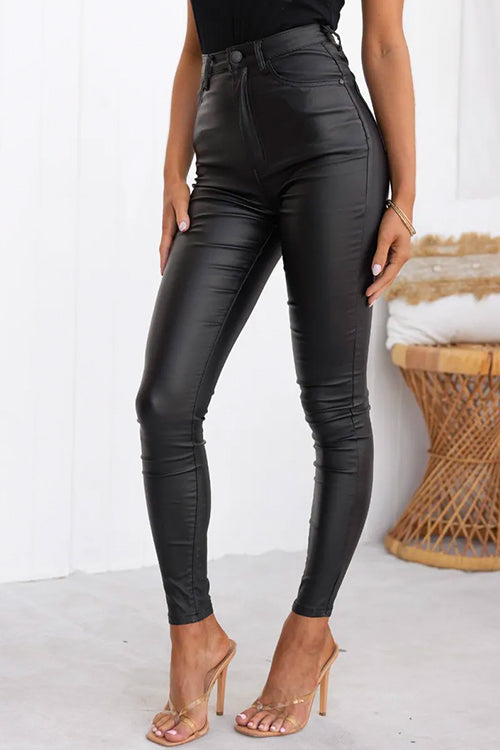 Dames Hoge Taille Slim Fit Broek 4