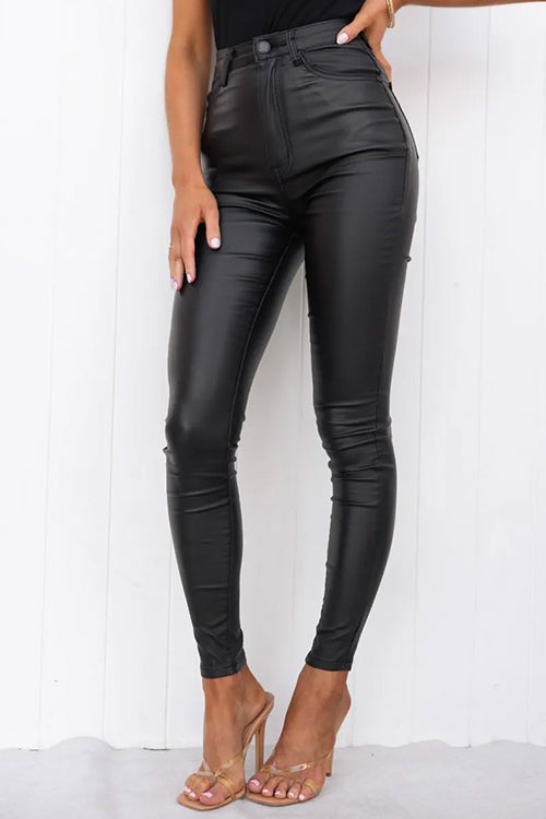 Dames Hoge Taille Slim Fit Broek 5