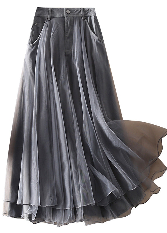 Dames Hoge Taille Tulle Rok met Patchwork voor Lente en Zomer 3