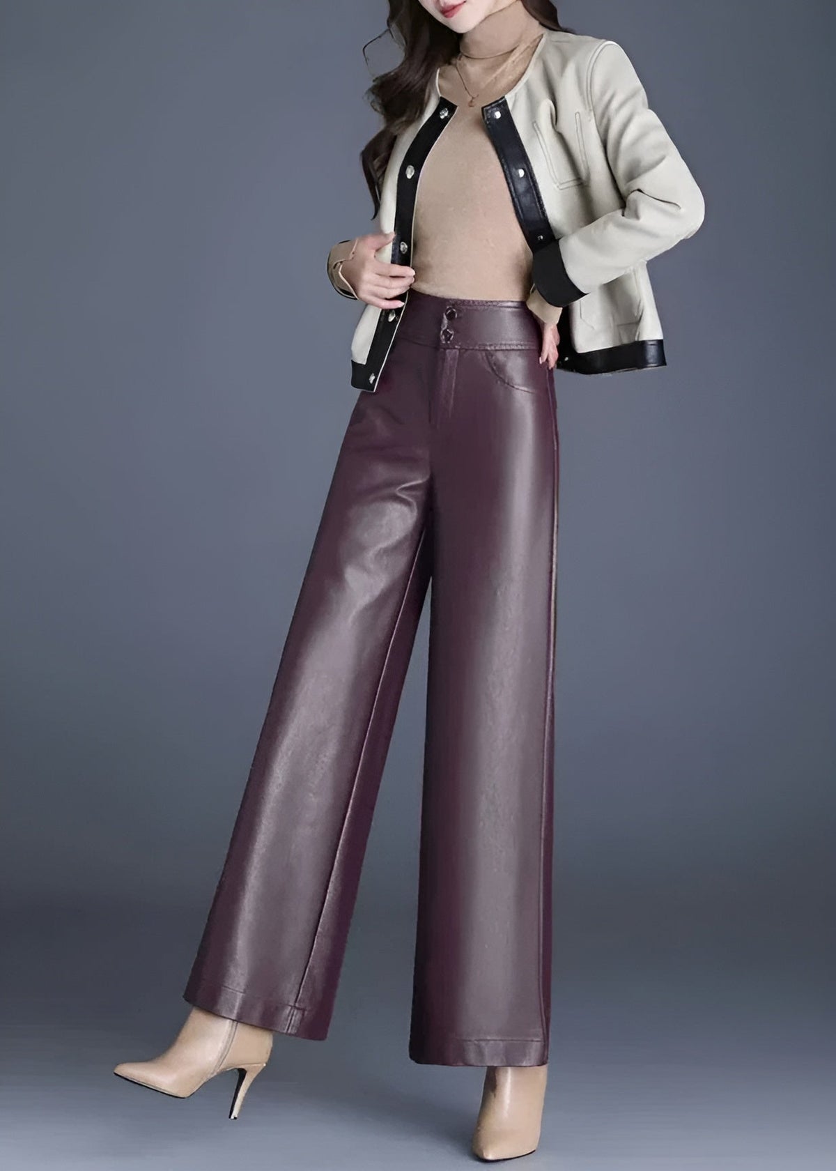 Dames Hoge Taille Uitlopende Broek 4