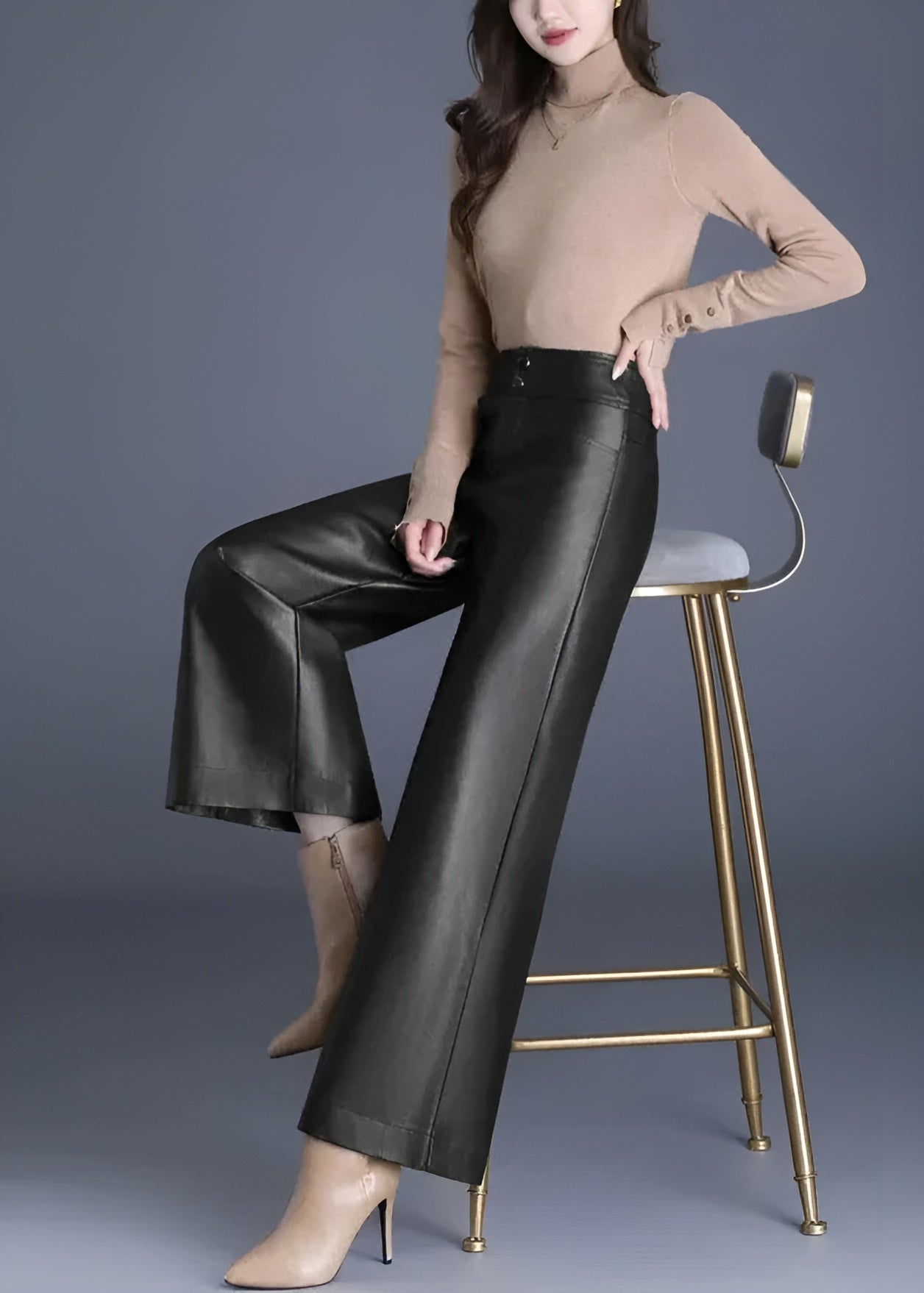 Dames Hoge Taille Uitlopende Broek 5