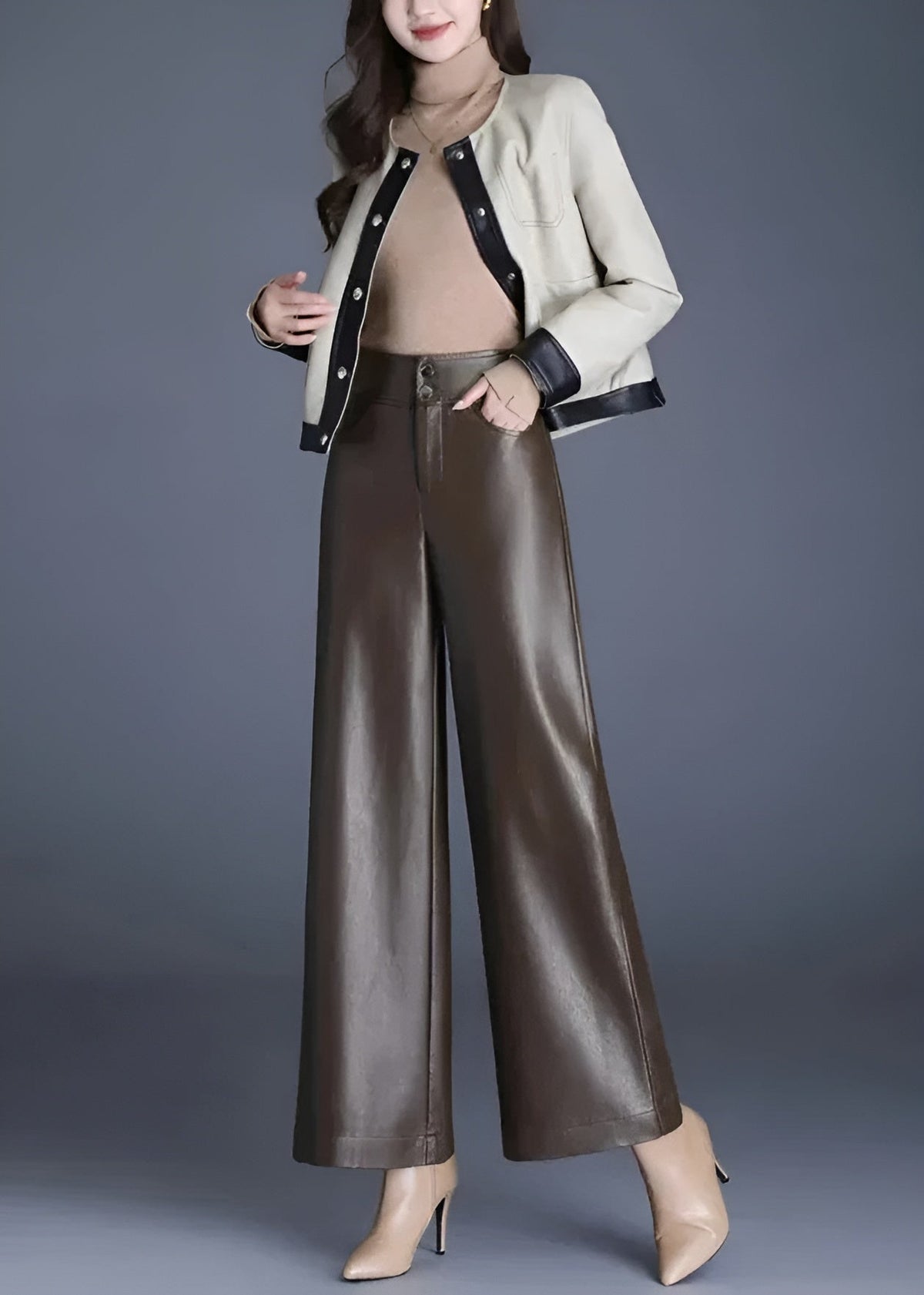 Dames Hoge Taille Uitlopende Broek 7