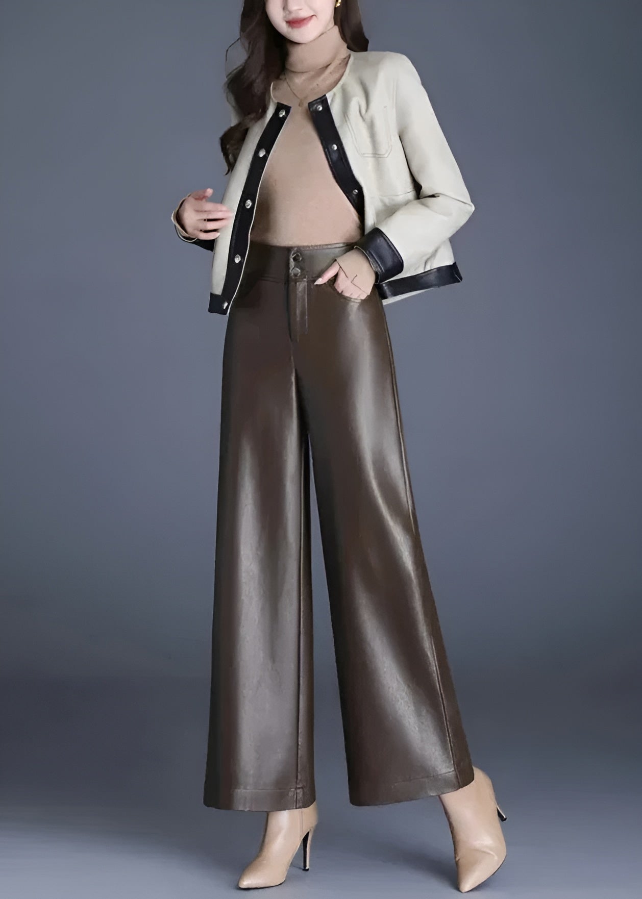 Dames Hoge Taille Uitlopende Broek 7