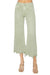 Dames Hoge Taille Wijde Cropped Broek Groen 0