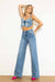 Dames Hoge Taille Wijde Jeans Medium Stone 3