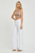 Dames Hoge Taille Wijde Jeans Wit 4