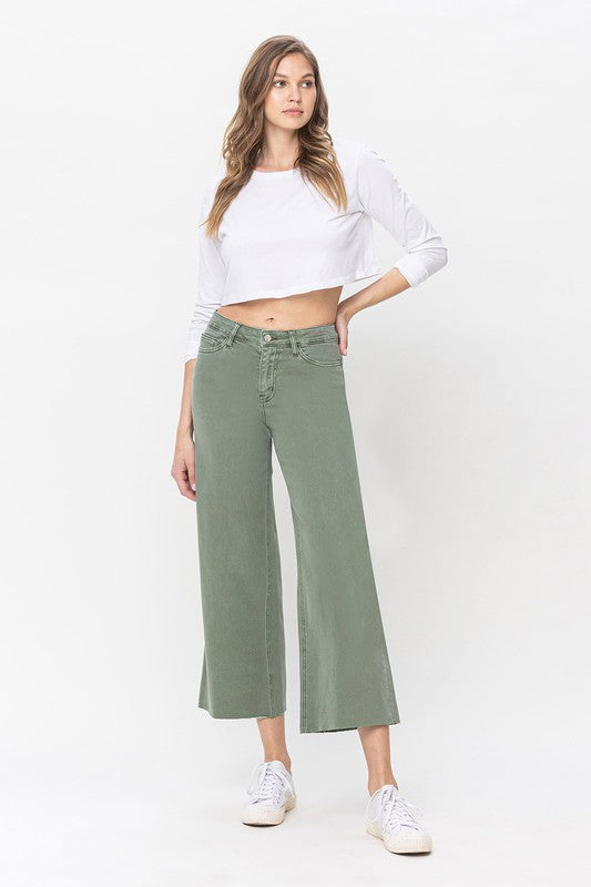 Dames Hoge Taille Wijde Pijpen Jeans 1