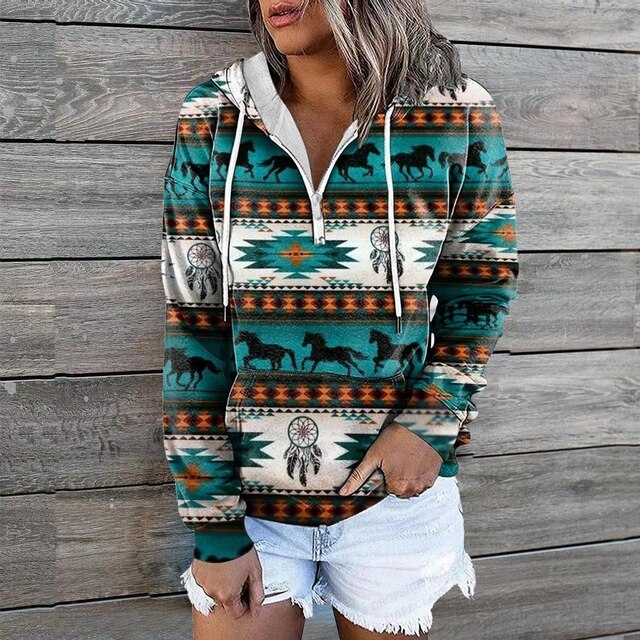 Dames Hoodie Etnische Stijl 1