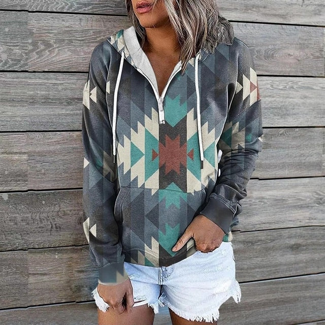 Dames Hoodie Etnische Stijl 2