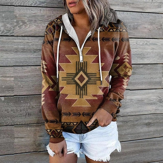 Dames Hoodie Etnische Stijl 5