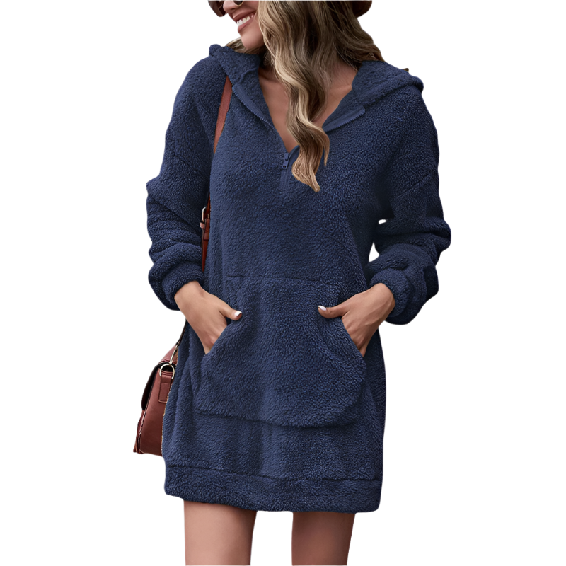 Dames Hoodie Fluffy Comfort Polyester voor Casual Uitjes en Ontspanning 0