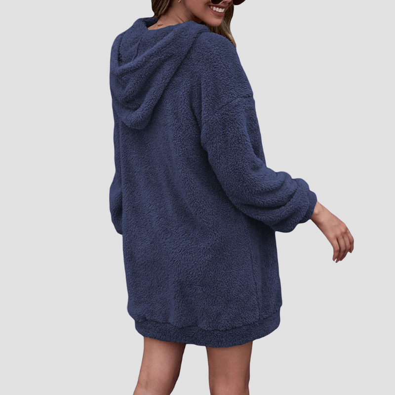 Dames Hoodie Fluffy Comfort Polyester voor Casual Uitjes en Ontspanning 1