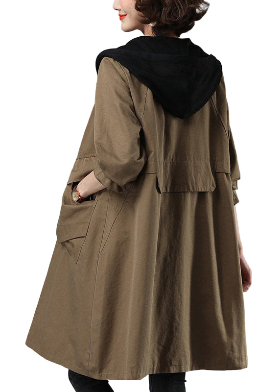 Dames Hoodie Jas met Patchwork en Praktische Zakken voor de Herfst en Winter 0