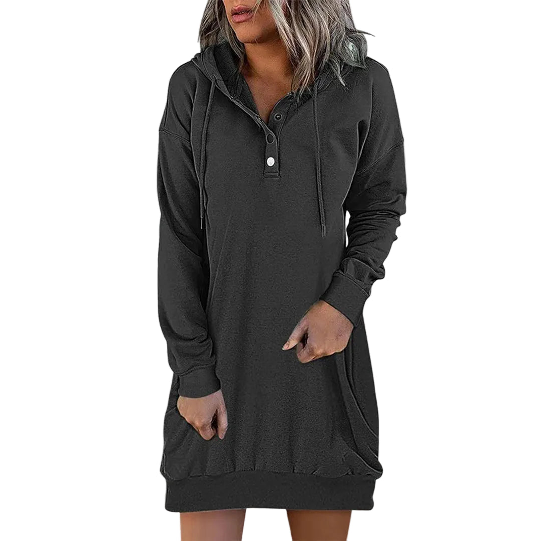 Dames Hoodie Jurk Casual met Capuchon voor Iedere Gelegenheid 0