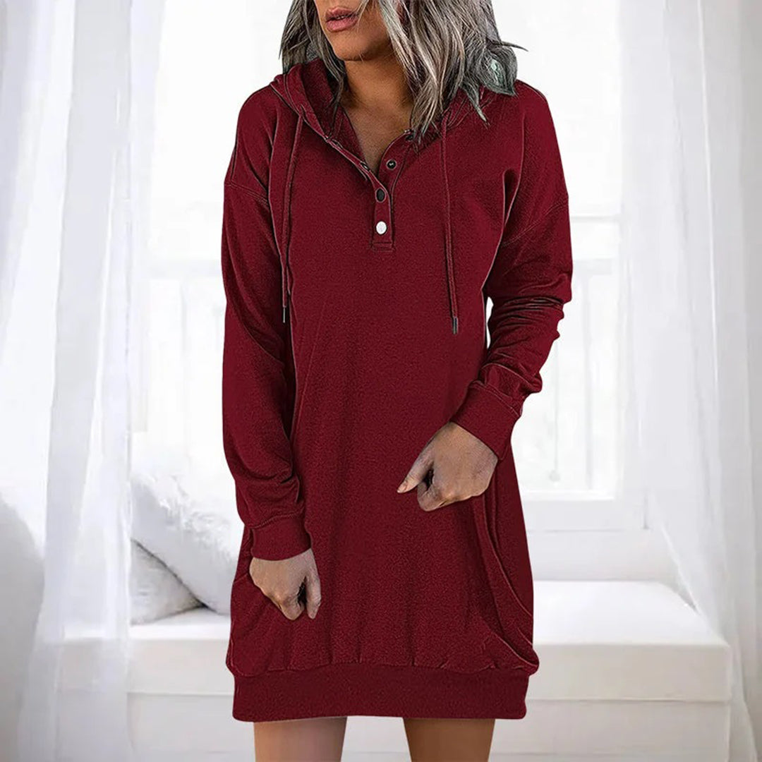 Dames Hoodie Jurk Casual met Capuchon voor Iedere Gelegenheid 1