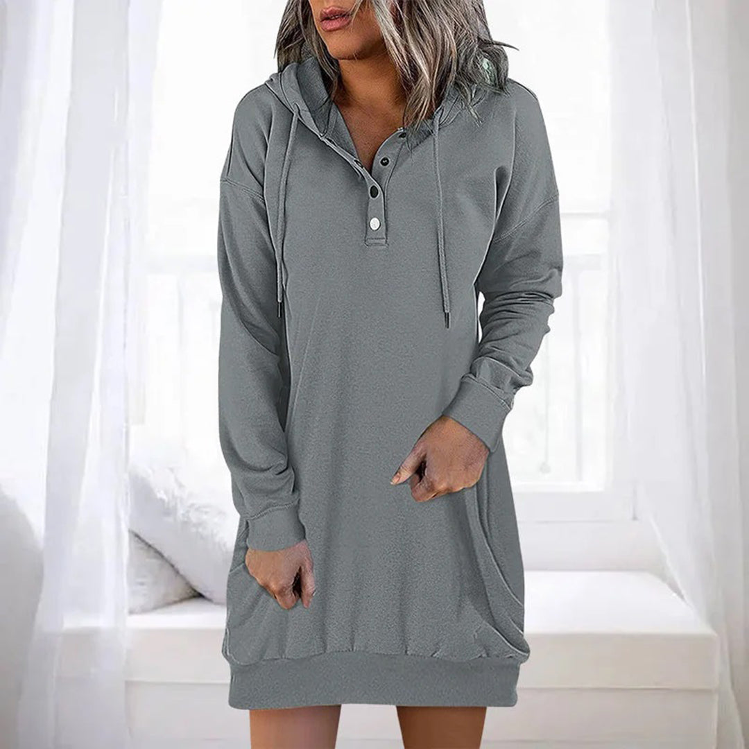 Dames Hoodie Jurk Casual met Capuchon voor Iedere Gelegenheid 2