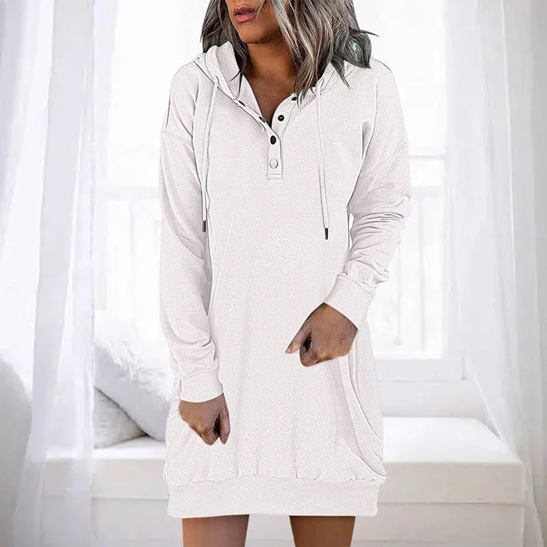 Dames Hoodie Jurk Casual met Capuchon voor Iedere Gelegenheid 5