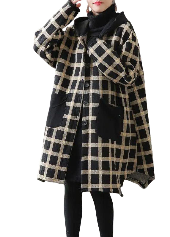 Dames Hoodie Met Geruite Zakken En Lange Mouwen Casual Style 0