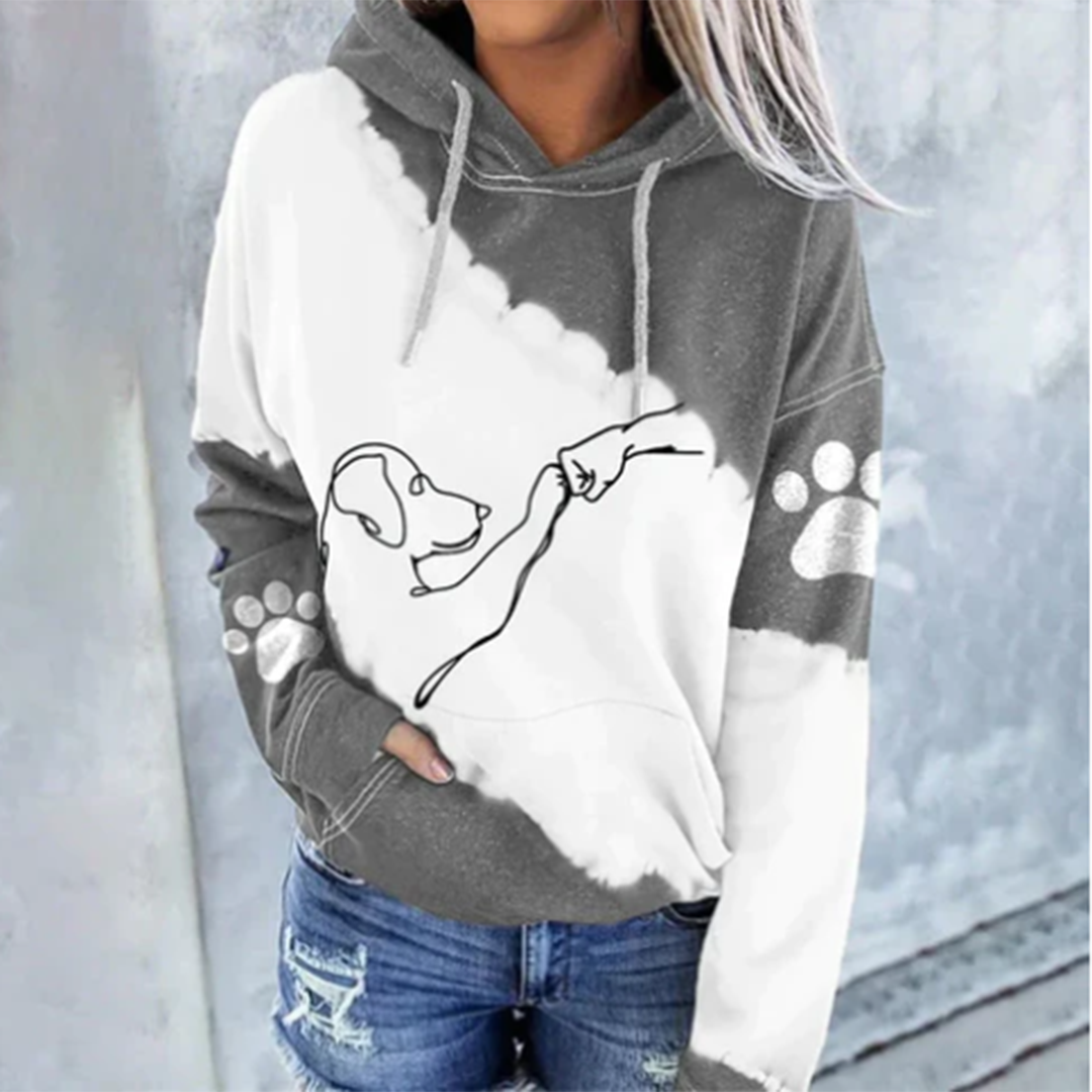 Dames Hoodie met Hondenprint voor de Herfst 2