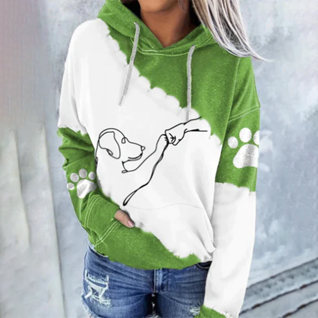 Dames Hoodie met Hondenprint voor de Herfst 3