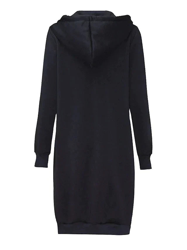 Dames Hoodie met Ritssluiting Knielang 1