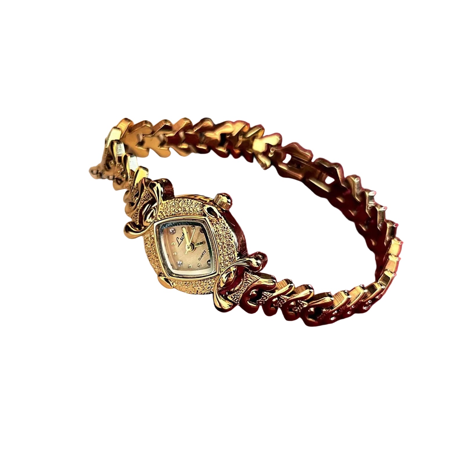 Dames Horloge Goudkleurig Met Zirkoon Accenten Tijdloos Design 0