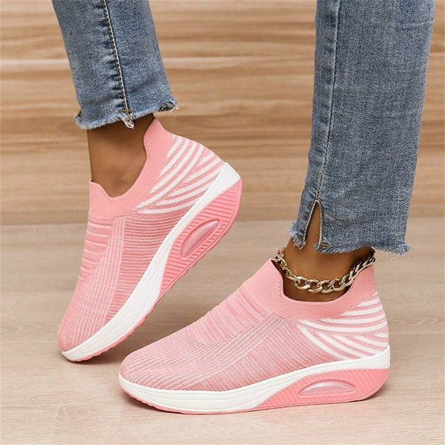 Dames Instap Sneakers Mesh en Lucht Hak 1