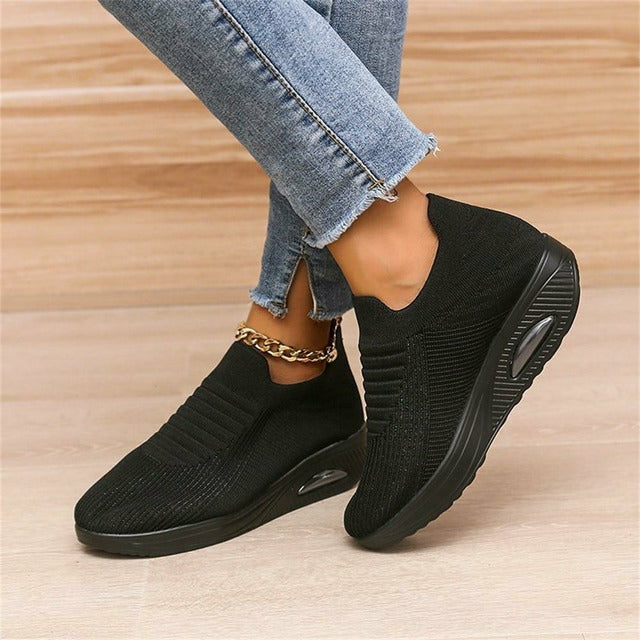 Dames Instap Sneakers Mesh en Lucht Hak 2