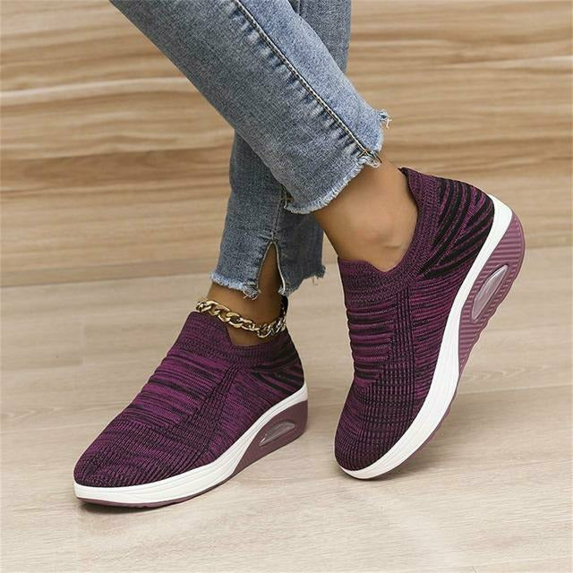 Dames Instap Sneakers Mesh en Lucht Hak 4