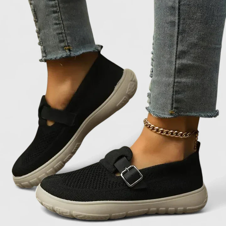 Dames Instappers Met Klittenbandsluiting Minimalistisch Design 1